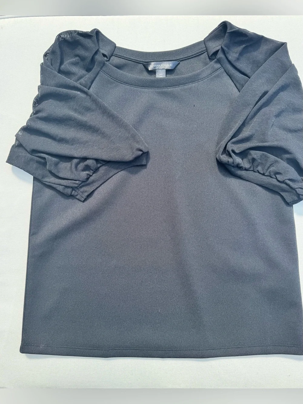 Banana Republic Black Balloon-Sleeve Blouse